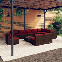  Garden Lounge Set Brown PE Rattan 11 Piece Set Modular - $27,323.60 MXN