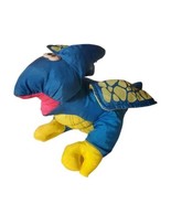 Fisher Price Dino Roar Puffalump Pterodactyl Dinosaur Sound Blue 1992 St... - £18.68 GBP