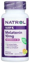 10/26 NATROL Melatonin 10mg, 60 CT Fast Dissolve - $13.85