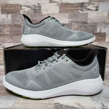 FootJoy FJ Flex Spikeless Golf Shoes Gray White Green Mens Size 9 ( 56142 ) - £46.70 GBP