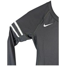 Womens Gray White Size Medium Nike Long Sleeve Running Volleyball Shirt ... - £21.85 GBP