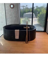 Marble Travertine Bathtub Handcrafted - Renata Monterrey Black - - $241,631.90 MXN