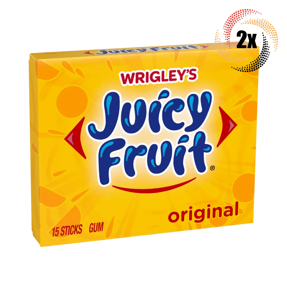 2x Packs Wrigley&#39;s Juicy Fruit Flavor Natural Slim Pack Gum | 15 Sticks ... - $10.65
