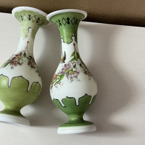 Antique Hand Painted Glass Vases SMALL Mt READ MORE Item image 9