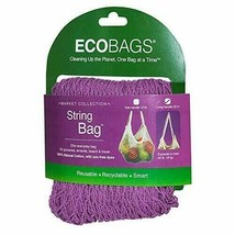 Eco-Bags Natural Cotton Long Handle String Bag, Raspberry, Raspberry - £13.33 GBP