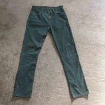 Gap 1969 Corduroy Jeans 30x32 Ring Spun Denim Straight Cut Green Cotton/... - $24.70