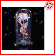 Illuminated Forever Rose in Elegant Glass Dome - Unique Gift for Any Occ... - $13.57