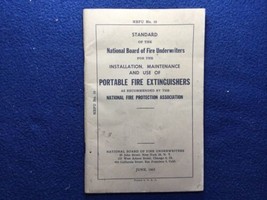 VINTAGE 1962 NATIONAL BOARD OF FIRE UNDERWRITERS BOOK PORTABLE FIRE EXTI... - £15.30 GBP