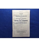 VINTAGE 1962 NATIONAL BOARD OF FIRE UNDERWRITERS BOOK PORTABLE FIRE EXTI... - $27.12 CAD