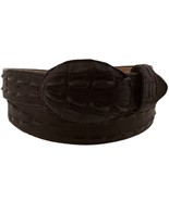 Brown Western Cowboy Belt Leather Crocodile Alligator Tail Pattern Rodeo... - $29.99