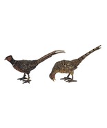 Vintage Austria Bronze Cold Painted Ring-Necked Pheasant Pair Miniature ... - £247.16 GBP