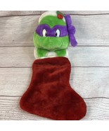VTG Teenage Mutant Ninja Turtles Christmas Stocking 1990’s Donatello Plush - $33.83 CAD