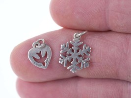 Retired James Avery Sterling Cutout dove charm and snowflake - £75.81 GBP
