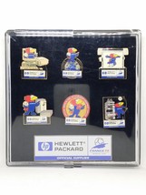 France 98 Fifa World Cup HP Hewlett-Packard Pin Badge Set Of 7 - New In Box - £35.85 GBP