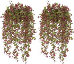 Artificial Hanging Vine, Sweet Potato Leaves Plastic Plants Greenery Faux Ivy - £27.10 GBP