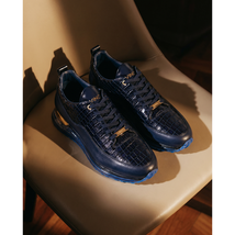 Vinci The Marseille Navy Blue Leather Men Sneaker image 12