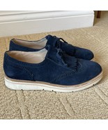 Michael Shannon Morgann Blue Suede Tassel Kilty Platform Loafers Women&#39;s... - $171.06 MXN