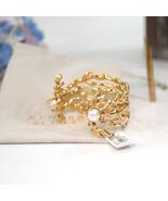 Kendra Scott Shea Pearl Coral Large Cuff Statement Bracelet NWT - $143.06