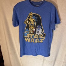 Vintage Style Star Wars 3-CPO R2-D2 R2D2 ROBOT DROIDS Graphic T-Shirt Small - £11.80 GBP