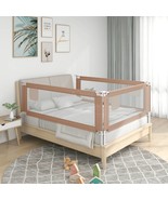 Toddler Safety Bed Rail Taupe 190x25 cm Fabric - £31.10 GBP