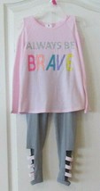 Active Life Always be Brace  2 pc activwear set Pink -multi Girls Sz 5/6... - $14.85
