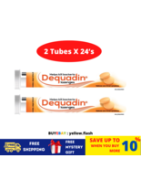 DEQUADIN Citrus Lozenges (Dequalinium) Dolor de Garganta 24&#39;s x 2 Tubos - $434.90 MXN