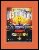 Mass Destruction 1997 Sega Saturn 11x14 Framed ORIGINAL Vintage Advertisement - £27.23 GBP