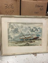&quot;With Memories of Torremolinos,&quot; Framed Painting of Two Boats at Sea &quot;Maria&quot; - £81.91 GBP
