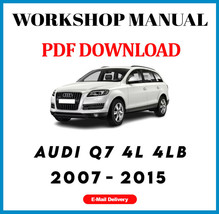 AUDI Q7 4L 4LB 2009 2010 2011 2012 2013 2014 2015 SERVICE REPAIR WORKSHO... - £6.20 GBP