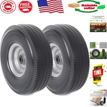 Heavy-Duty 10&quot; Solid Wheel Replacement - Flat Free Tire for Utility Equi... - $97.90 CAD