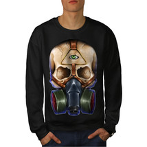 Wellcoda Skull With Mask Mens Sweatshirt, Triangle Casual Pullover Jumper - £23.77 GBP+