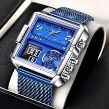 LIGE Luxury Men Quartz Digital Watch - £40.29 GBP