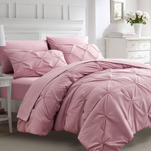Full Size Comforter Sets With Sheets-Pinch Pleating 7 Pieces Bed In A Bag - $121.99