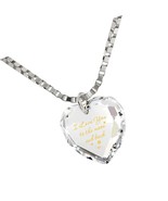 Tiny Crystal Heart Necklace with I Love You to The Moon and - £284.16 GBP