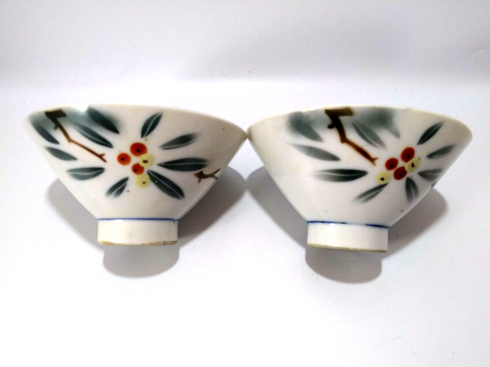 Made in Japan Berry Hand-Painted Rice Bowls Fred Roberts Company Lot of 2 - $18.00