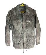 JETLAG Men&#39;s Size XXL Green Utility Canvas Jacket Faux Fur Hood Y2K Grun... - $89.79