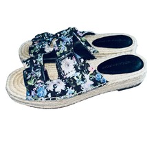 Rebecca Minkoff Jodi Platform Espadrille Floral Sandals Black Size 7 - £35.59 GBP