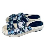 Rebecca Minkoff Jodi Platform Espadrille Floral Sandals Black Size 7 - £33.47 GBP