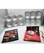 Muffin Mini Santa Claus &amp; Pumpkin Wilton Cake Pans Metal 1983 New - $12.95