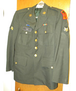 US Military Army Green Coat Dress Uniform - Blazer Jacket with patches - €63,80 EUR