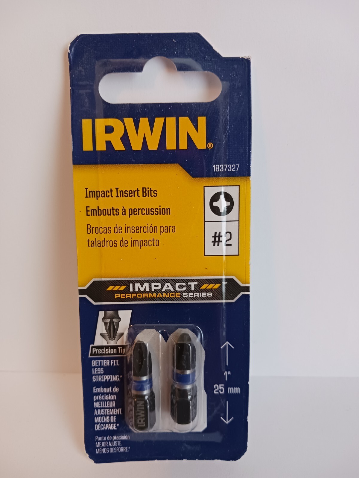 Irwin 1837327, #2 Phillips, 1&quot; Impact Insert Bits, 2 Bits in Pack, Preci... - $3.40