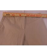 Womens Chicos Beige Khaki Flat Front Classic Look 0.5 Dress Slacks Pants - $15.83
