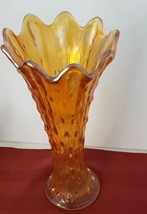 Fenton Glass Marigold iridescent Swung vase 9 1/2 &quot; - £24.74 GBP