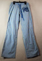 Aero Pants Womens Size XS Blue White Striped Elastic Waist Flat Front Dr... - $12.64