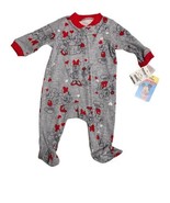 Disney Mickey &amp; Minnie 0-3 Mos Baby Infant Zip Pajama Sleeper - £6.40 GBP