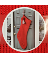 Holiday Time Red Knit 36 inch Jumbo Christmas Stocking (New) - £13.95 GBP