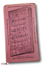 Rare  Winstons Vest Pocket Webster Dictionary Brochure - £30.46 GBP