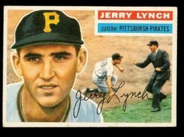 Vintage BASEBALL Card TOPPS 1956 #97 JERRY LYNCH Catcher Pittsburgh Pirates - $9.65