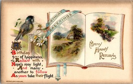 Vtg Postcard Winsch  Birthday Greetings &quot; Many Happy Returns&quot; - £5.42 GBP