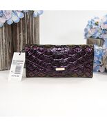 Brahmin Passion Purple Excelsior Iridescent Leather Veronica Trifold Wal... - $172.76